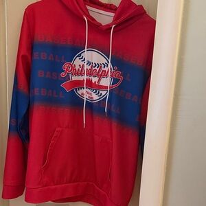 Red and Blue Philadelphia Baseball Hoodie